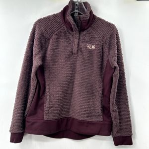Mountain Hardwear Monkey Fleece Jacket Men's Size M Purple Half Zip